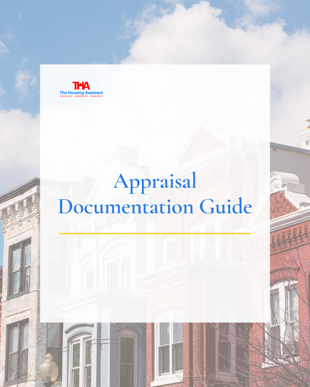 Appraisal Documentation Guide - THA - Pre-Appraisal Documents For Apartment Building